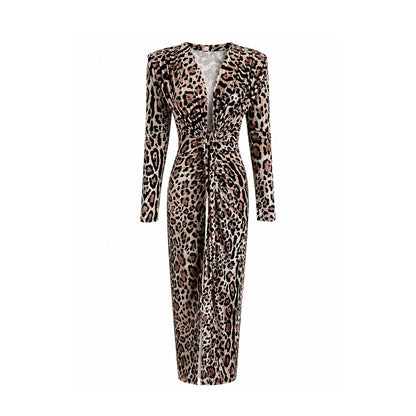 Long Sleeve Ruched Midi Dress