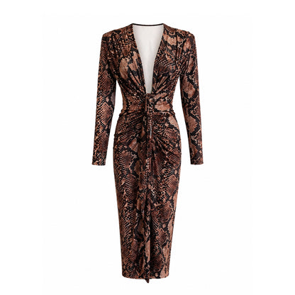 Long Sleeve Ruched Midi Dress