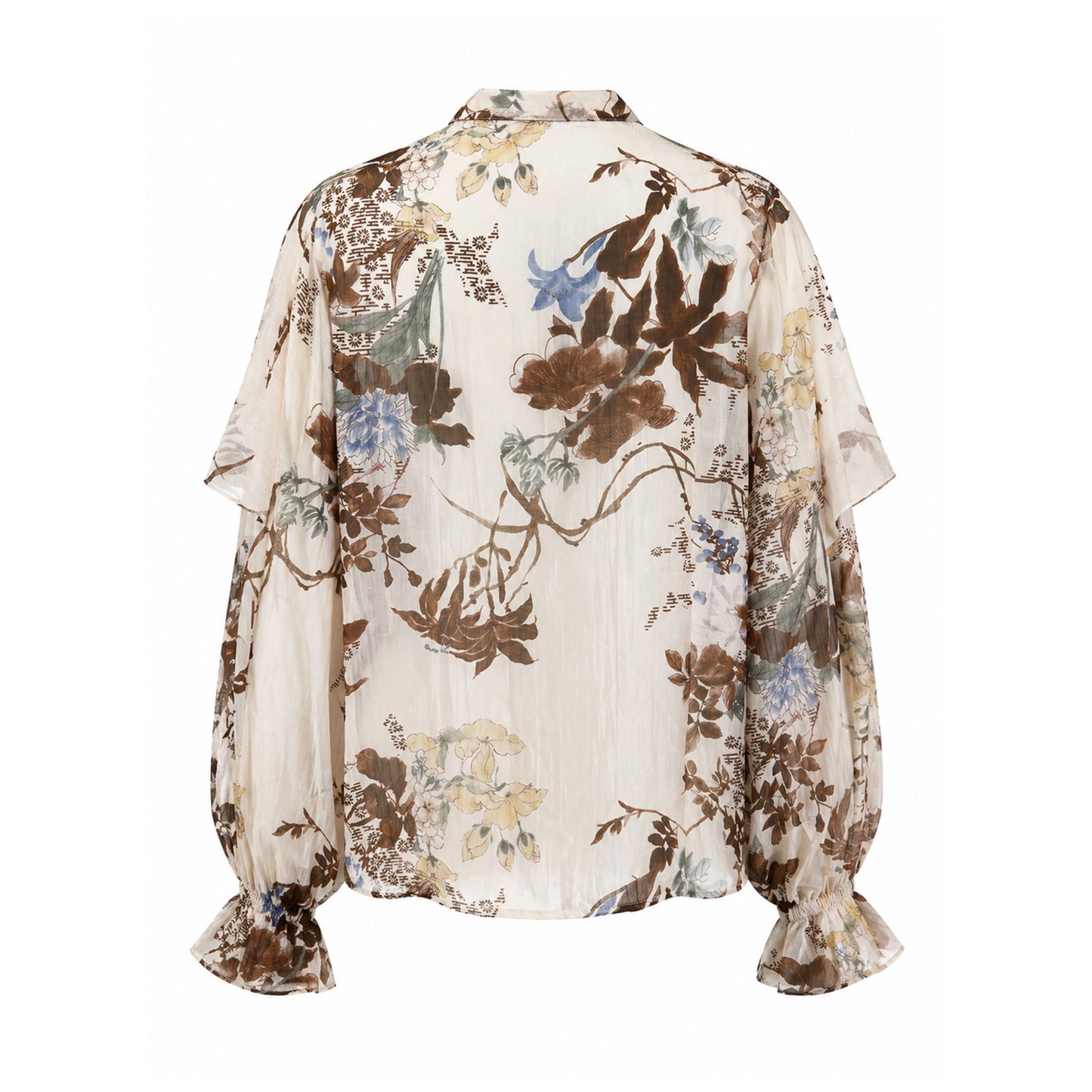 Floral Lightweight Ruffle Blouse