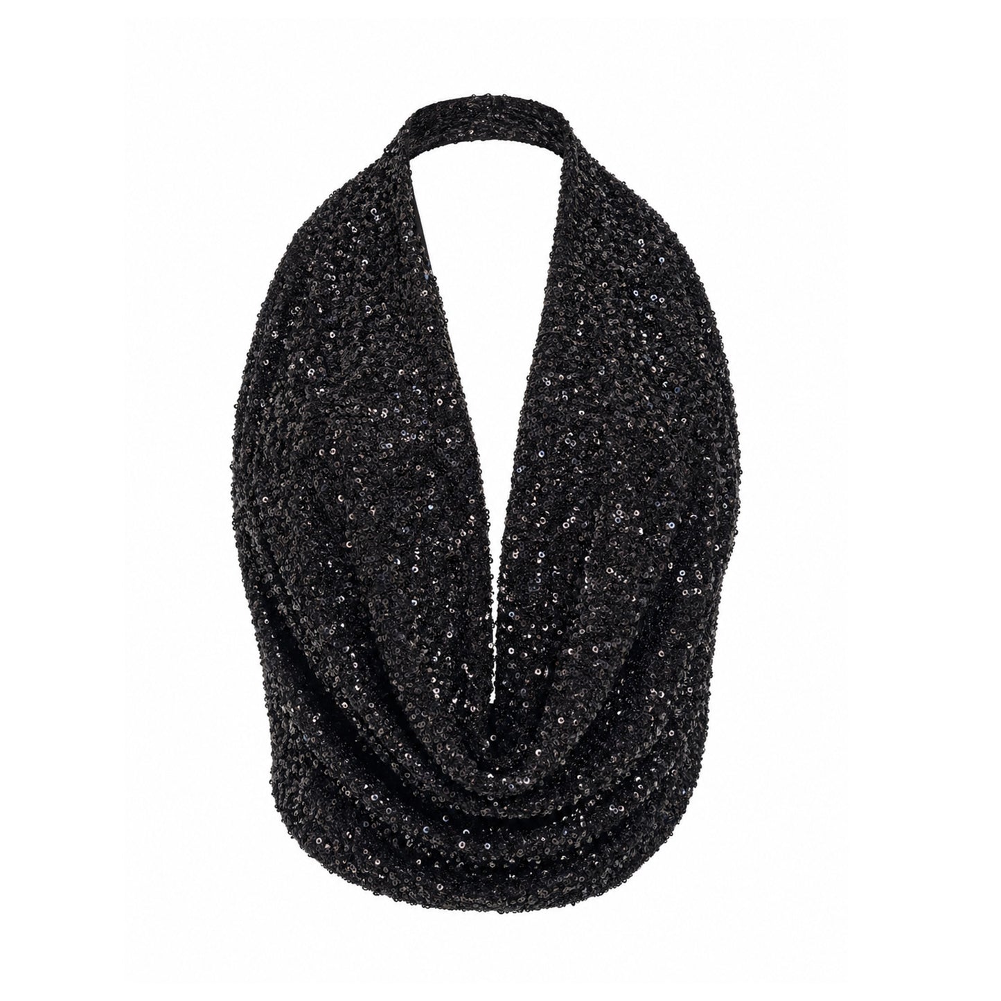 Sequin Draped Halter Top