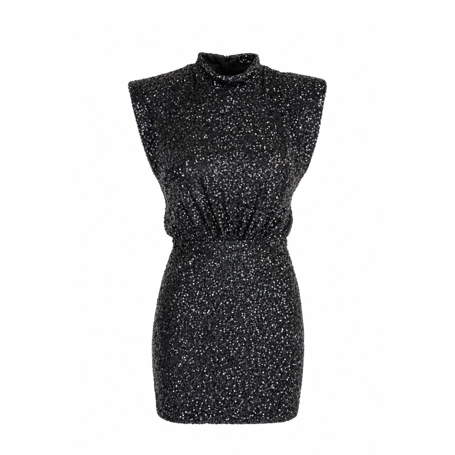 Sequin Open-Back Mini Dress