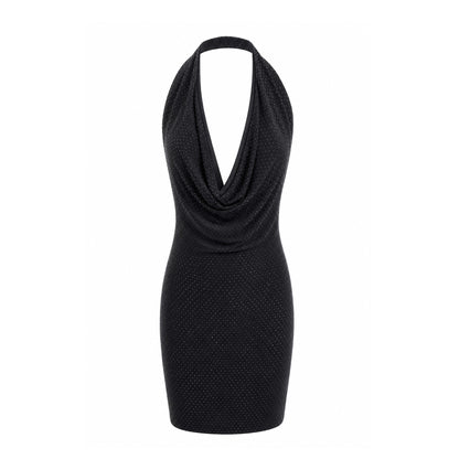 Halter Neck Embellished Dress