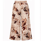 Printed Wide-Leg Pants with Elastic Waist
