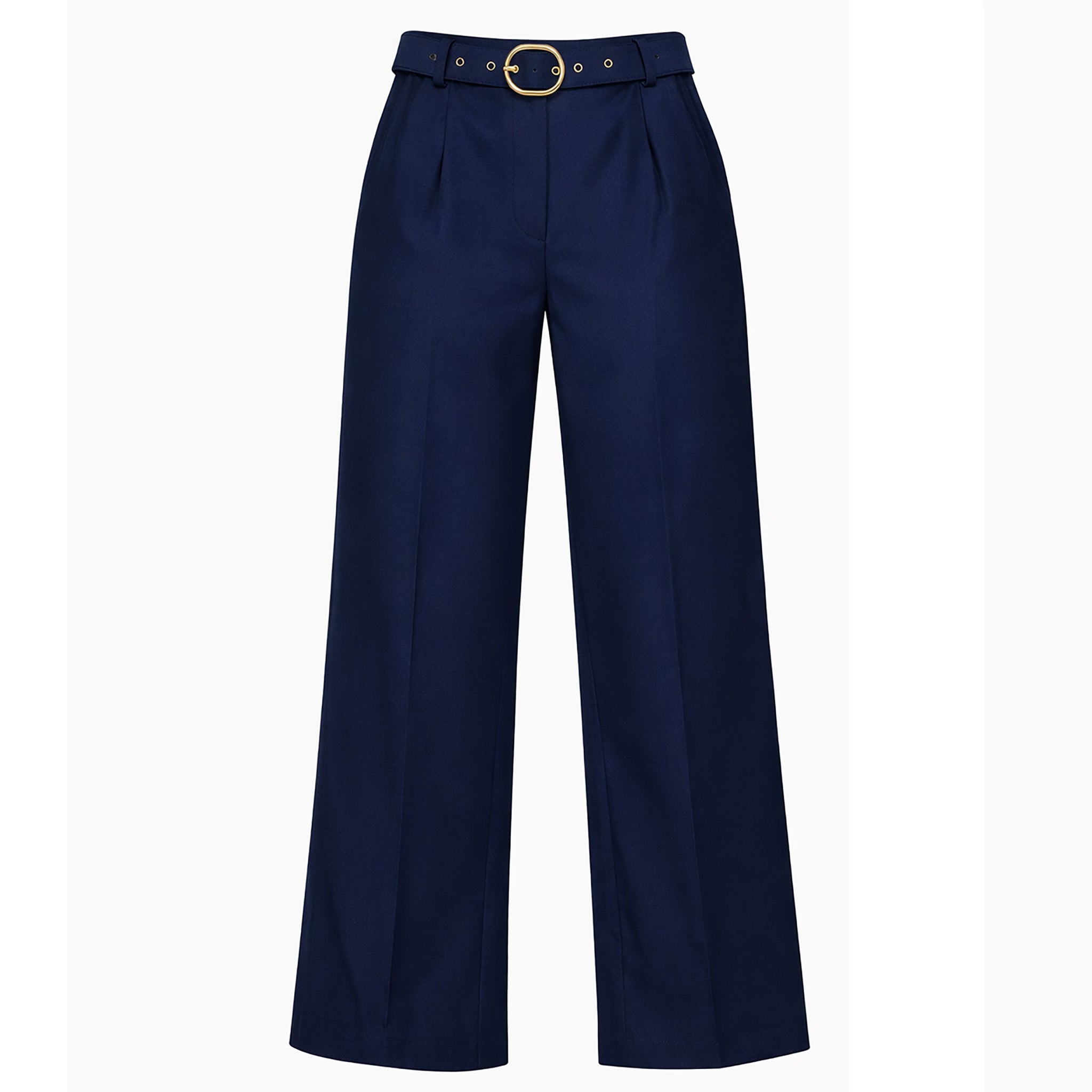 Wide-Leg Pants with Belt