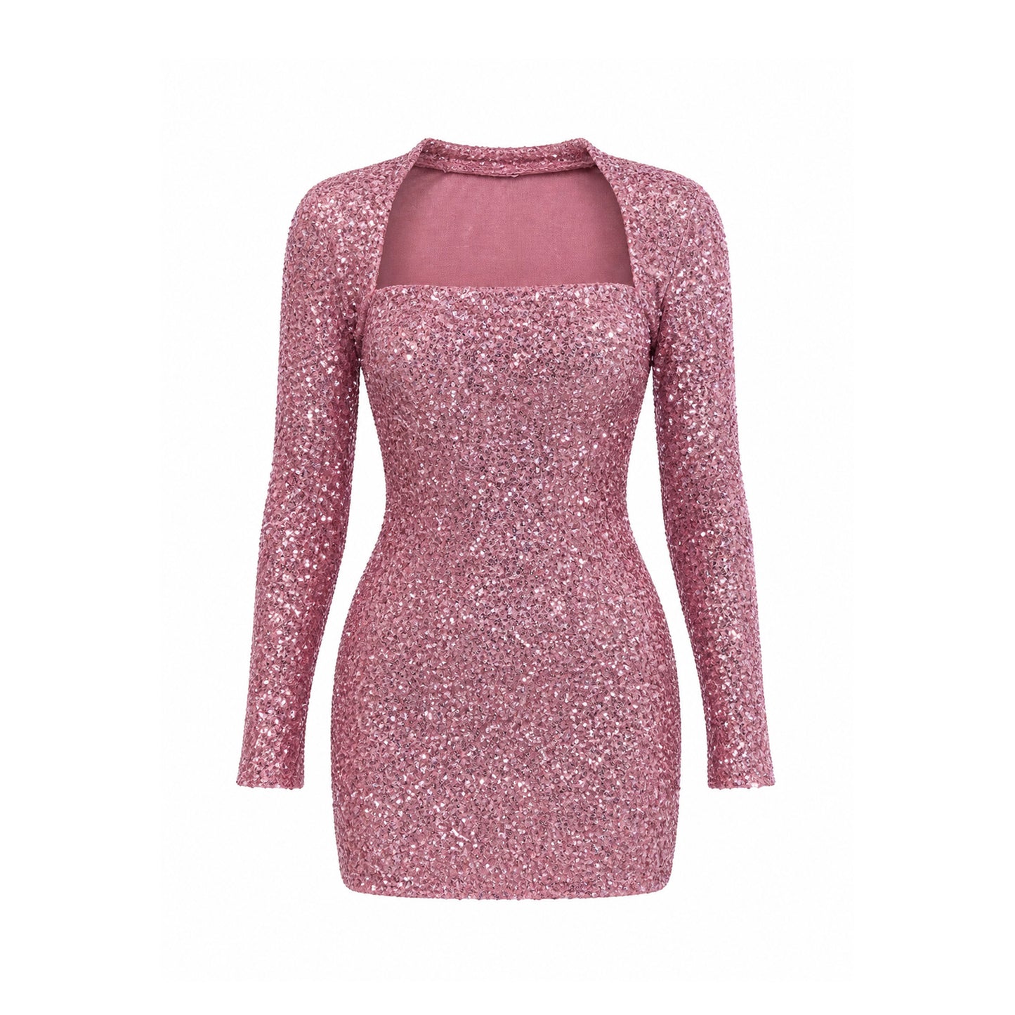 Sequin Long Sleeve Mini Dress