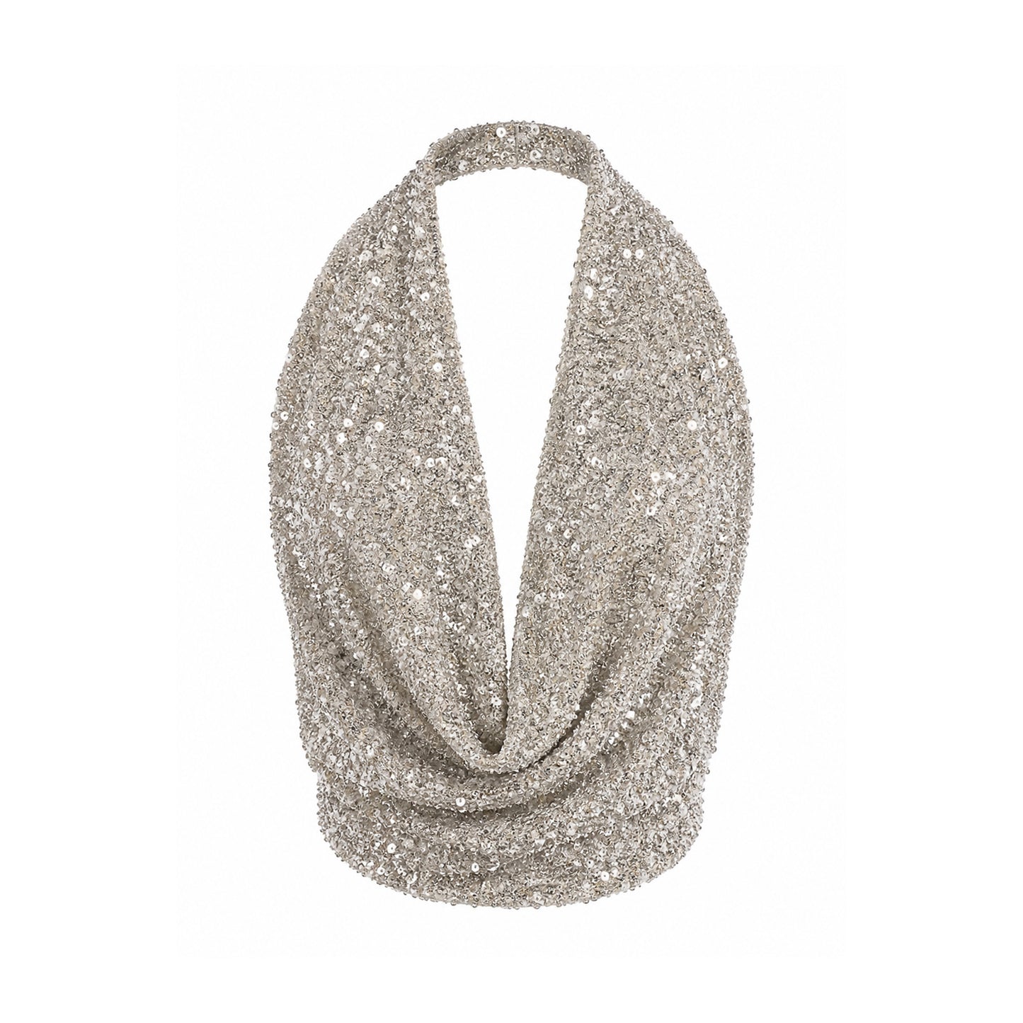 Sequin Draped Halter Top