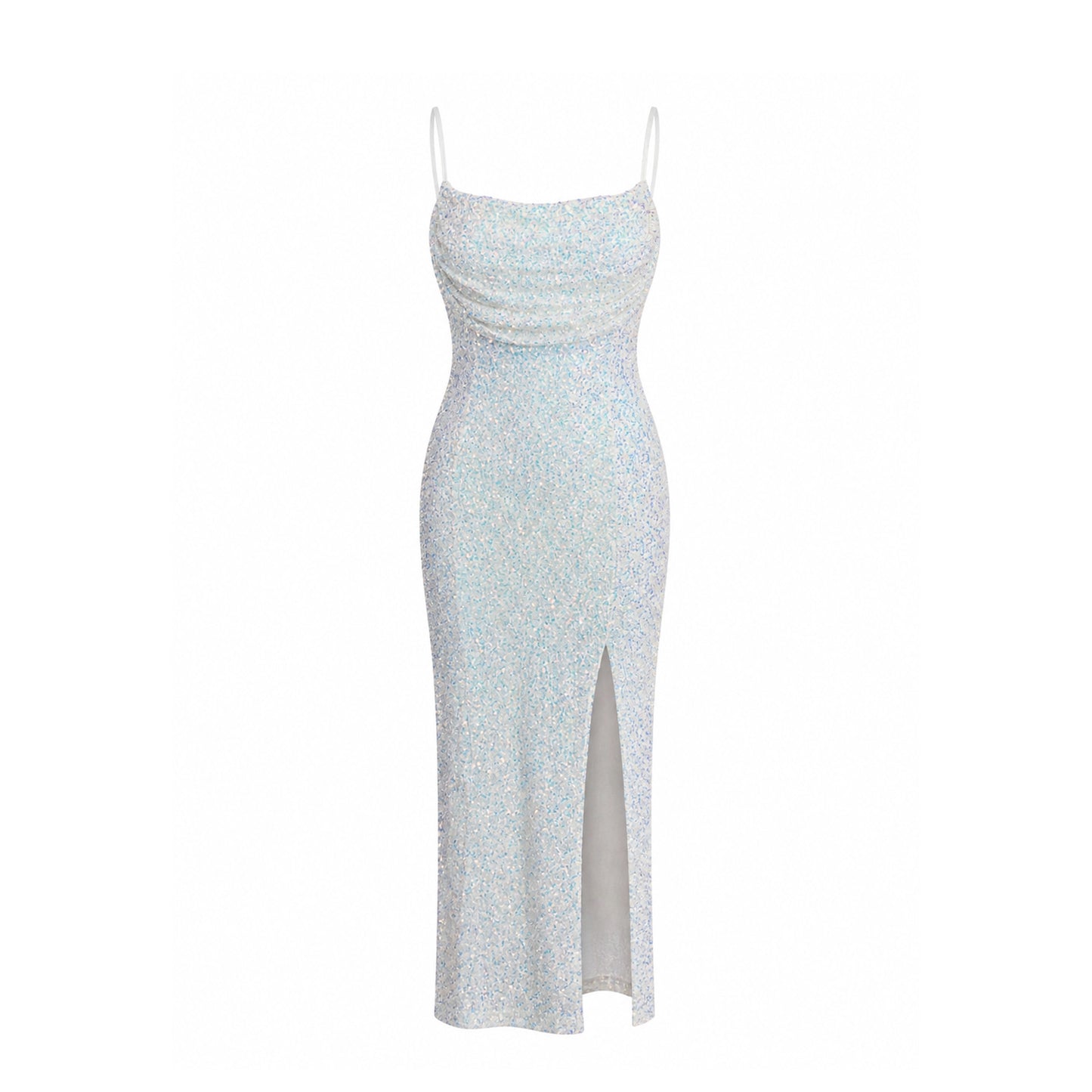 Sequin Slip Dress with Side Slit