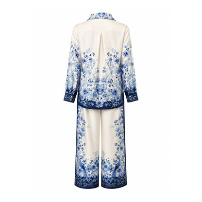 Floral Satin-Look Set