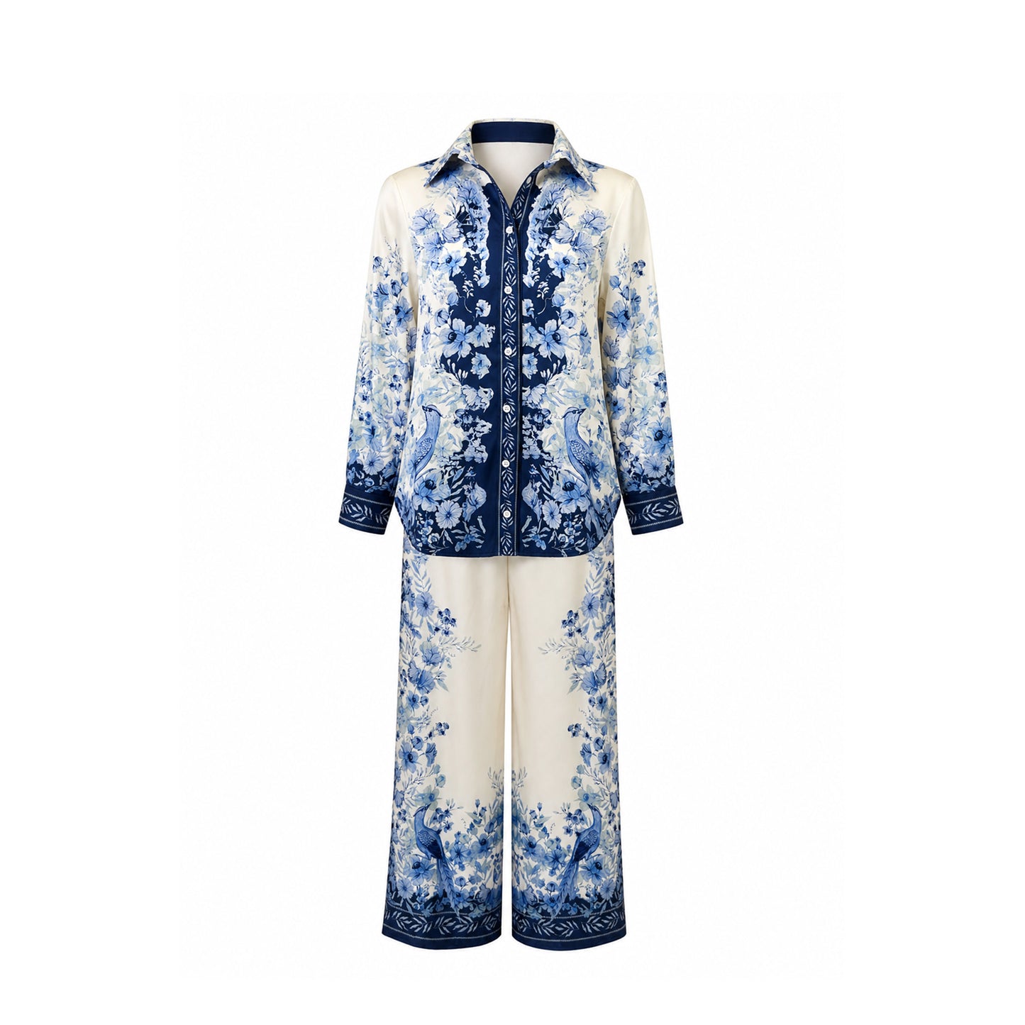 Floral Satin-Look Set