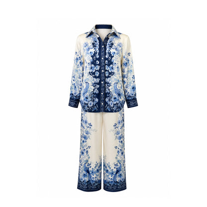 Floral Satin-Look Set