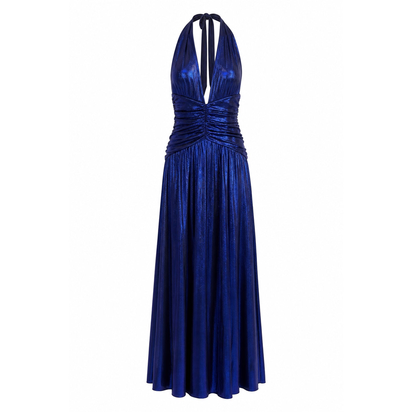 Halter Neck Floor-Length Evening Gown