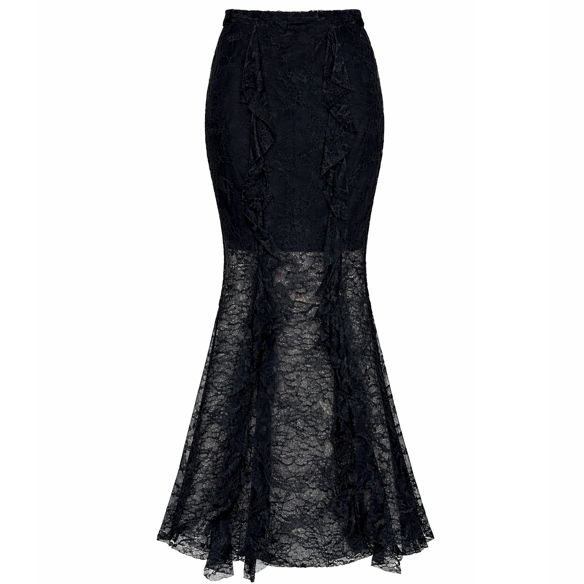 Sheer Lace Maxi Skirt