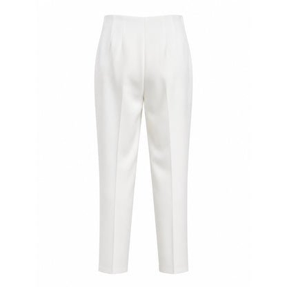 Mid-Rise Tailored Straight-Leg Pants