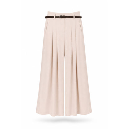 Pleated Culottes with Belt