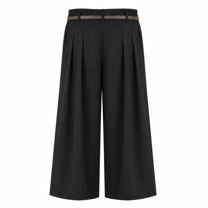 Pleated Culottes with Belt
