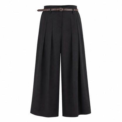 Pleated Culottes with Belt