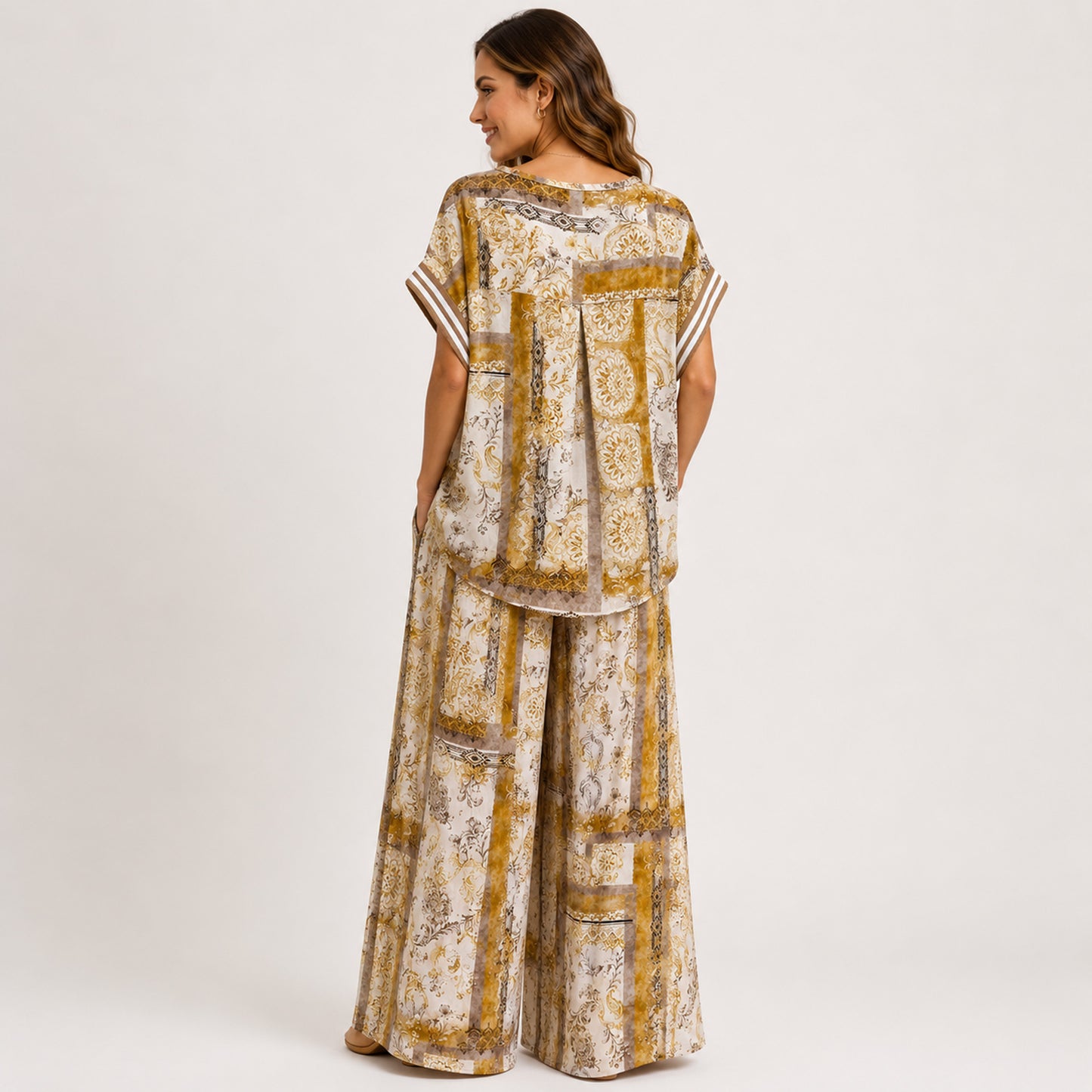Boho Patchwork Palazzo Pants