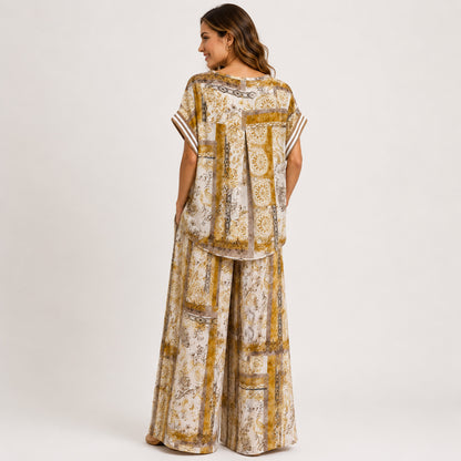 Boho Patchwork Palazzo Pants