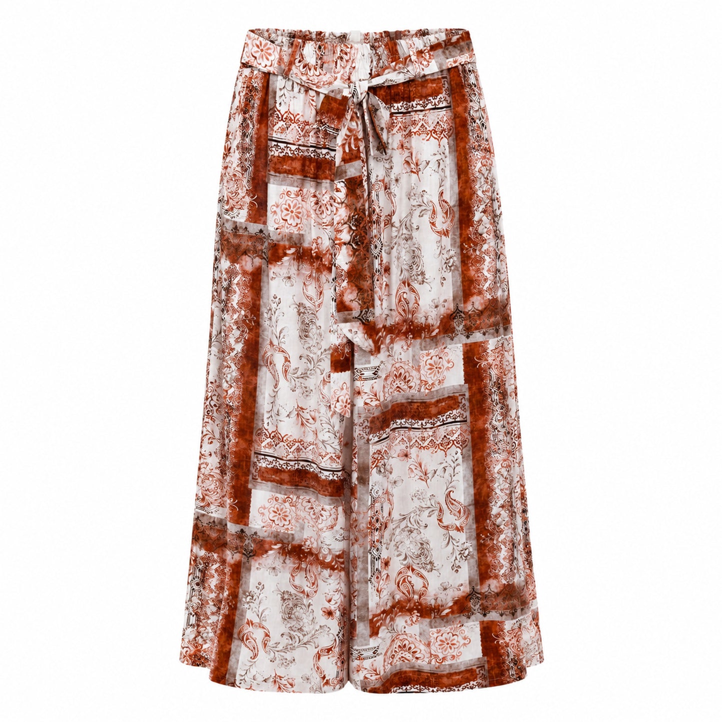 Boho Patchwork Palazzo Pants