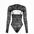 Lace Bodysuit with Removable Sleeves