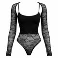 Lace Bodysuit with Removable Sleeves