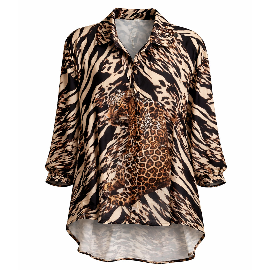 Longline Button Blouse