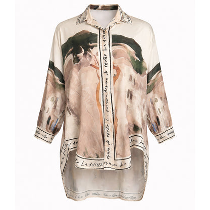 Longline Button Blouse