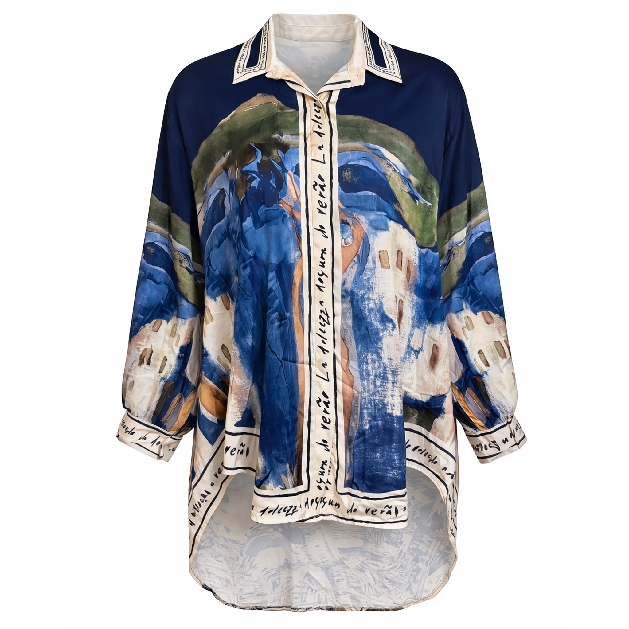 Longline Button Blouse