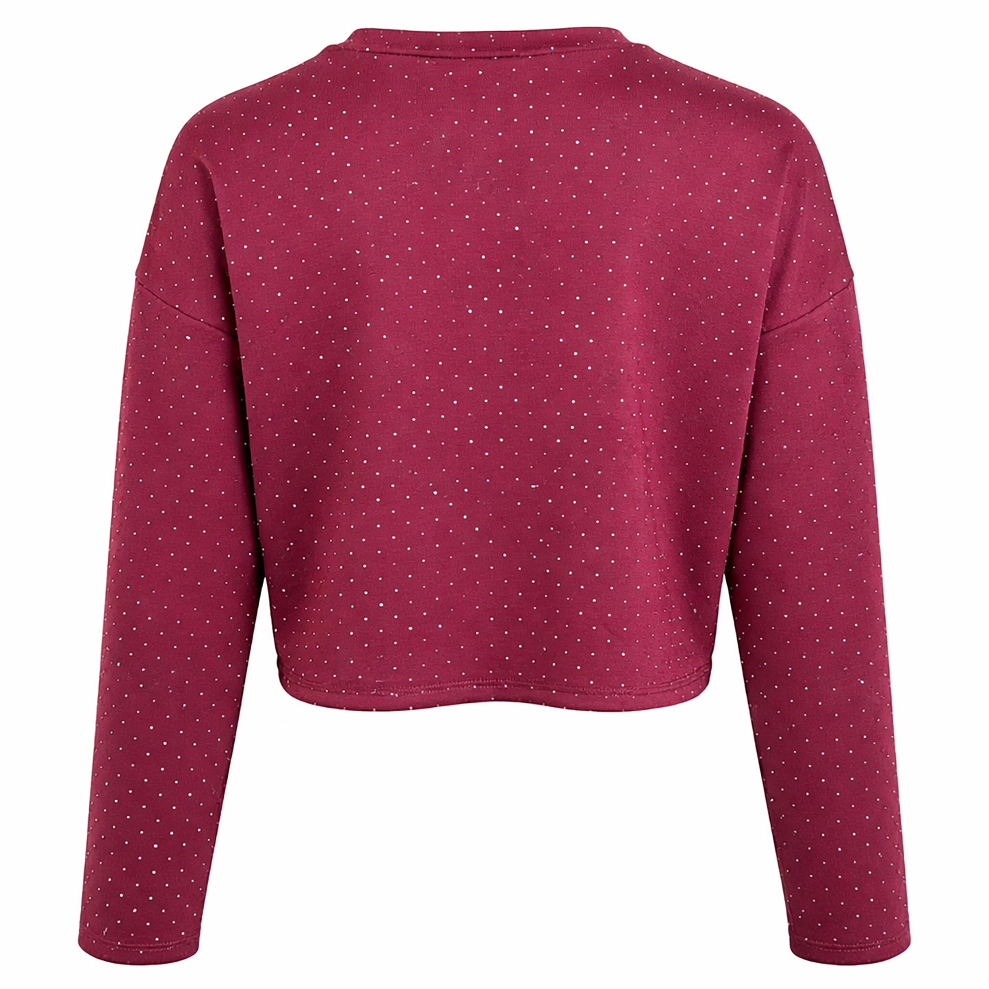 Rhinestone Cropped Long Sleeve Top