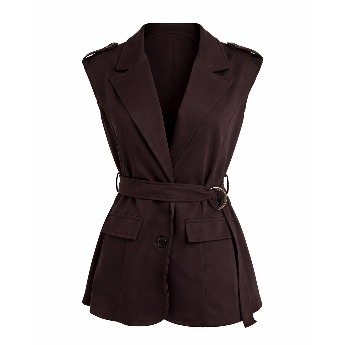 Belted Tailored Vest