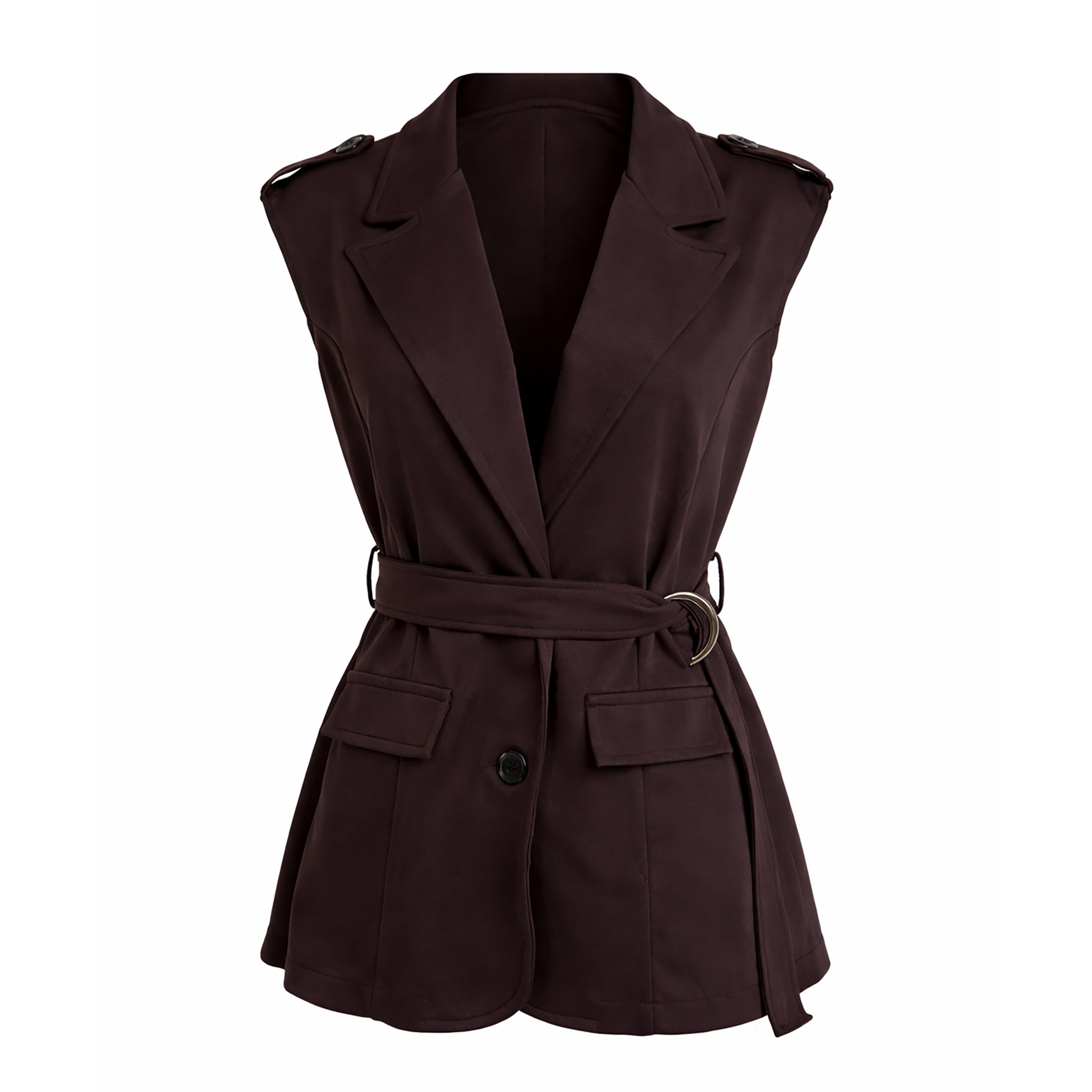 Belted Tailored Vest