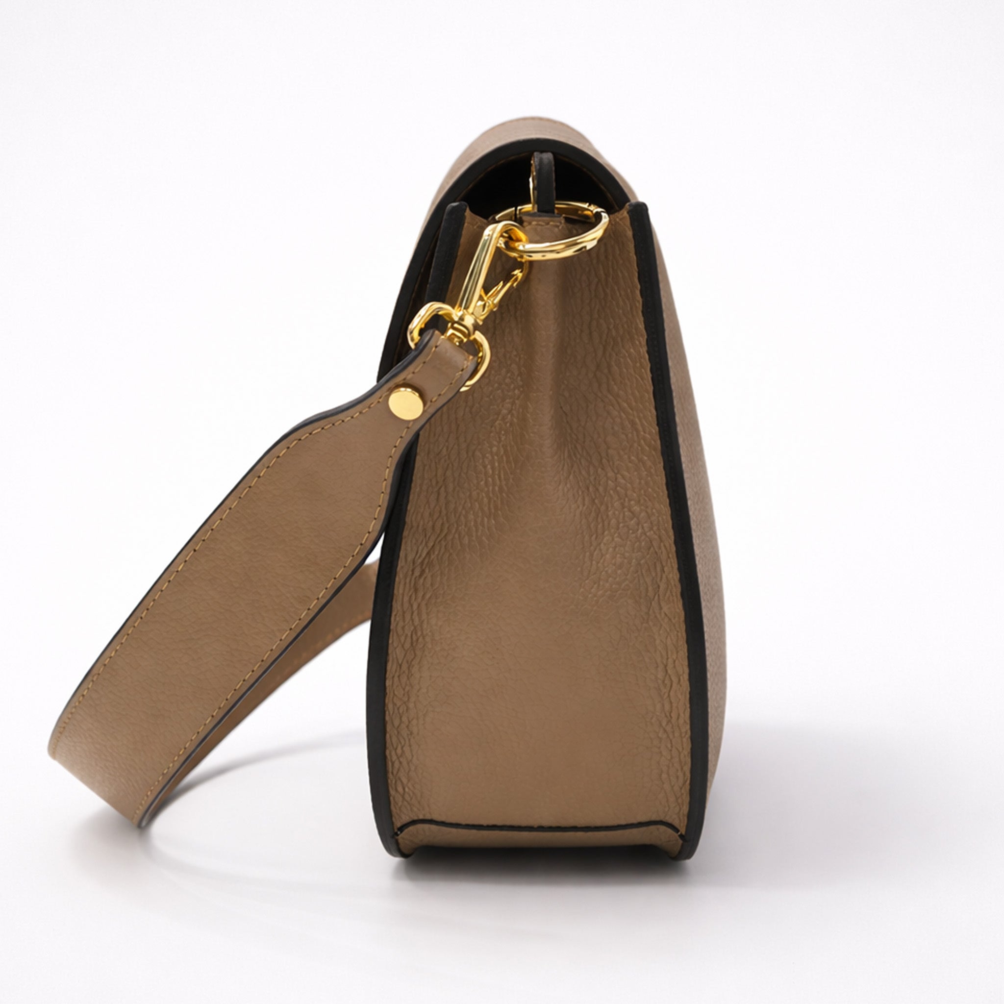 Pebbled Leather Saddle Bag