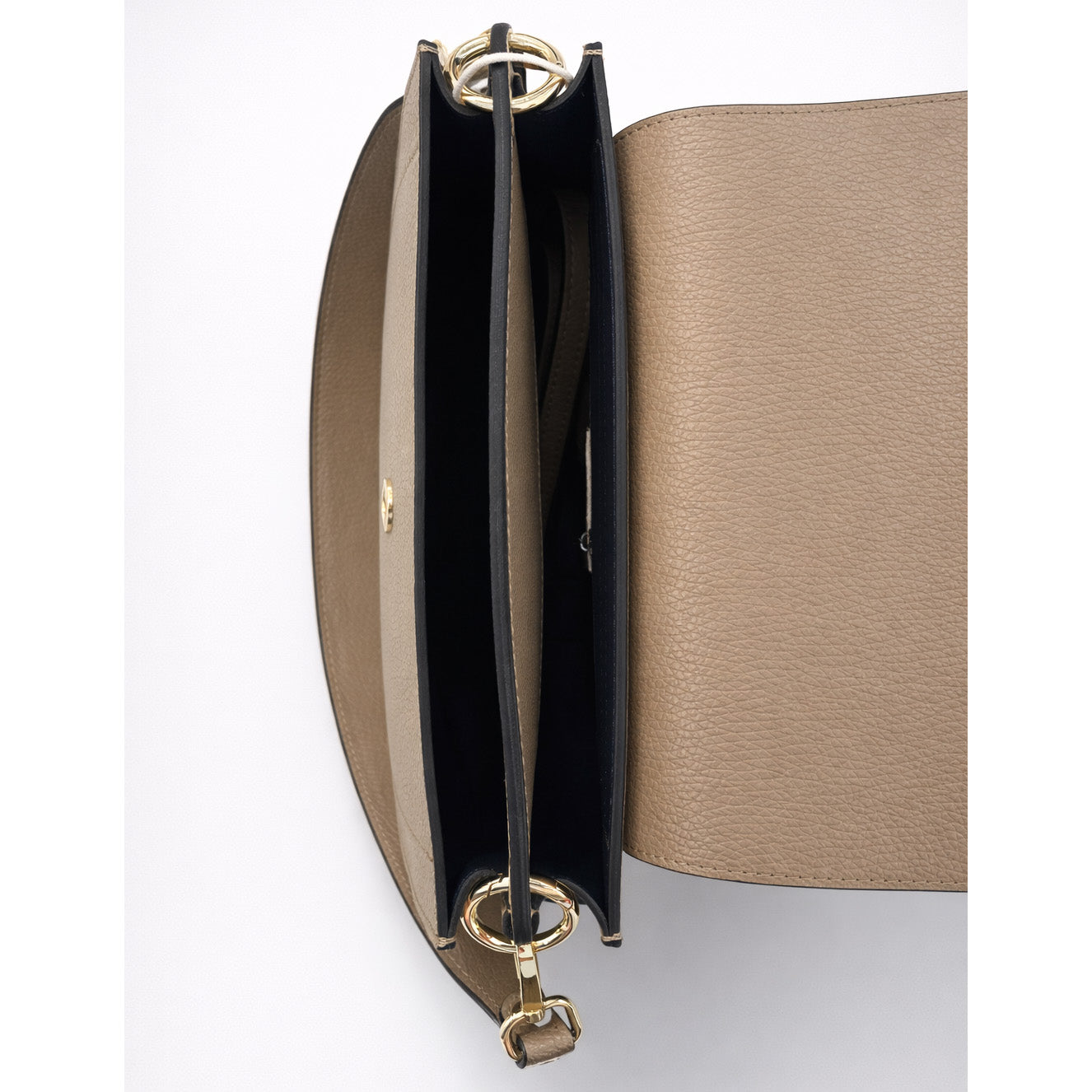 Pebbled Leather Saddle Bag