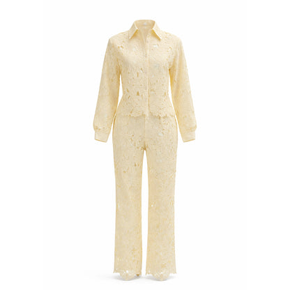 Floral Lace Pantsuit set
