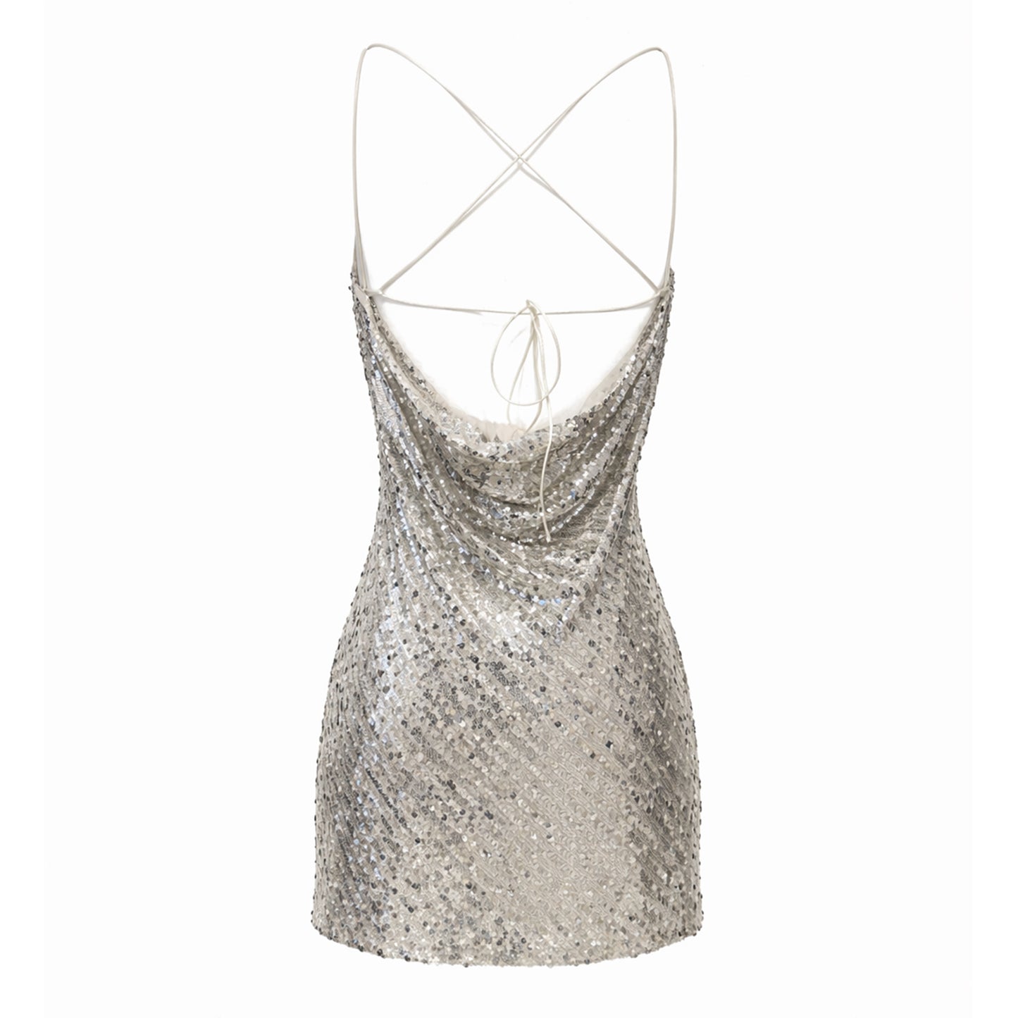 Sequin Mini Dress with Crisscross Back