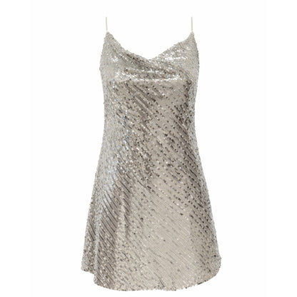 Sequin Mini Dress with Crisscross Back
