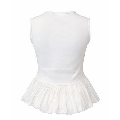 Peplum Top with Gold Buttons