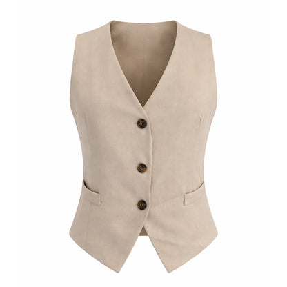 Tailored Button Vest