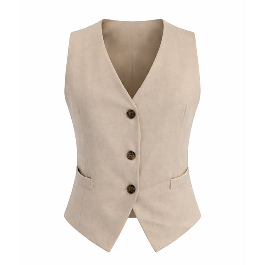 Tailored Button Vest