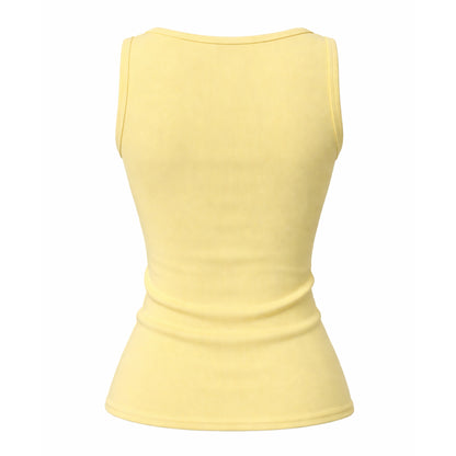 Ribbed Henley Tank
