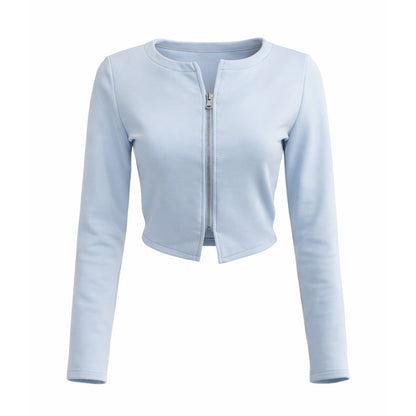 Sporty Cropped Zip Jacket