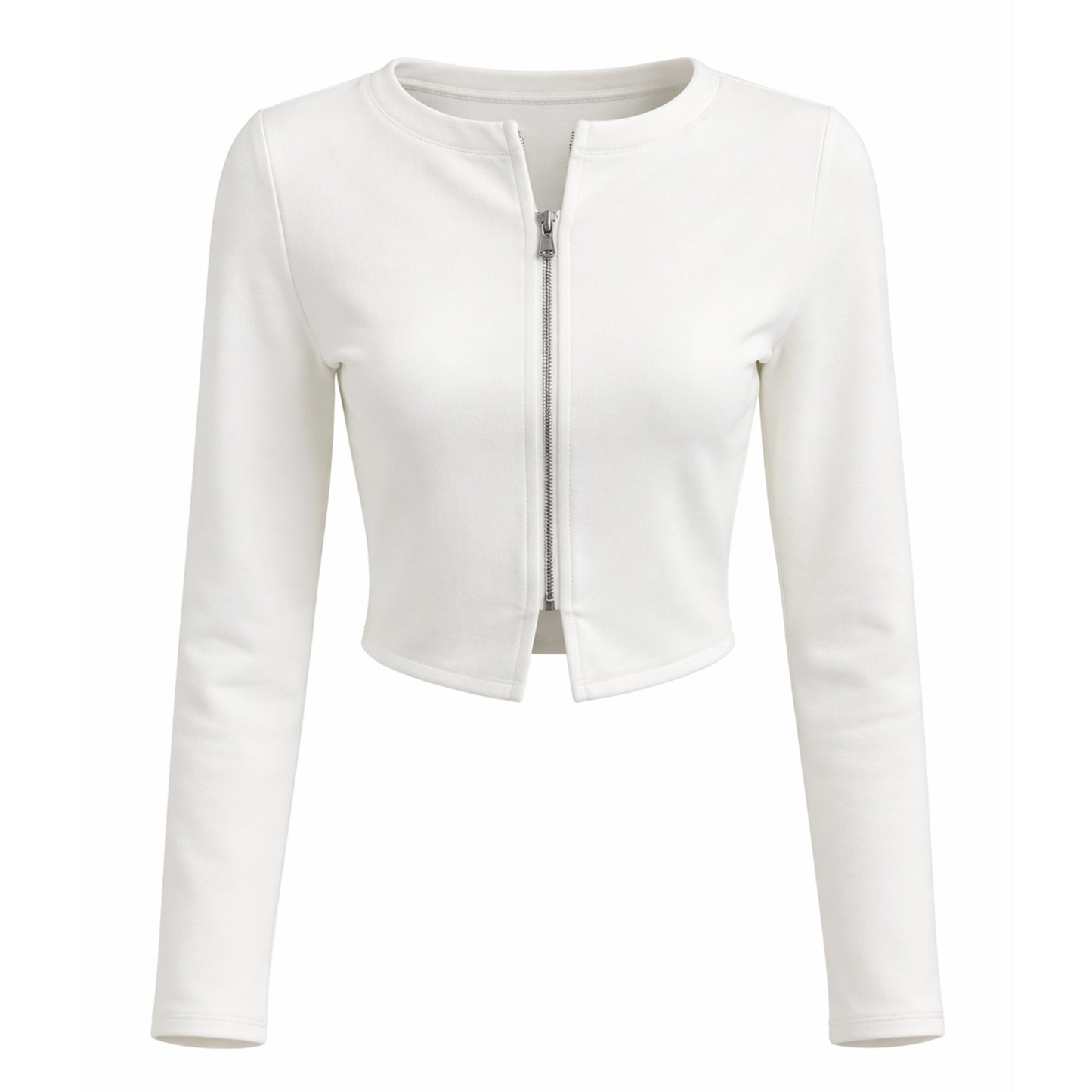 Sporty Cropped Zip Jacket