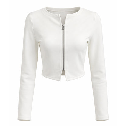 Sporty Cropped Zip Jacket