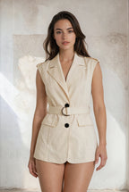 Belted Tailored Vest
